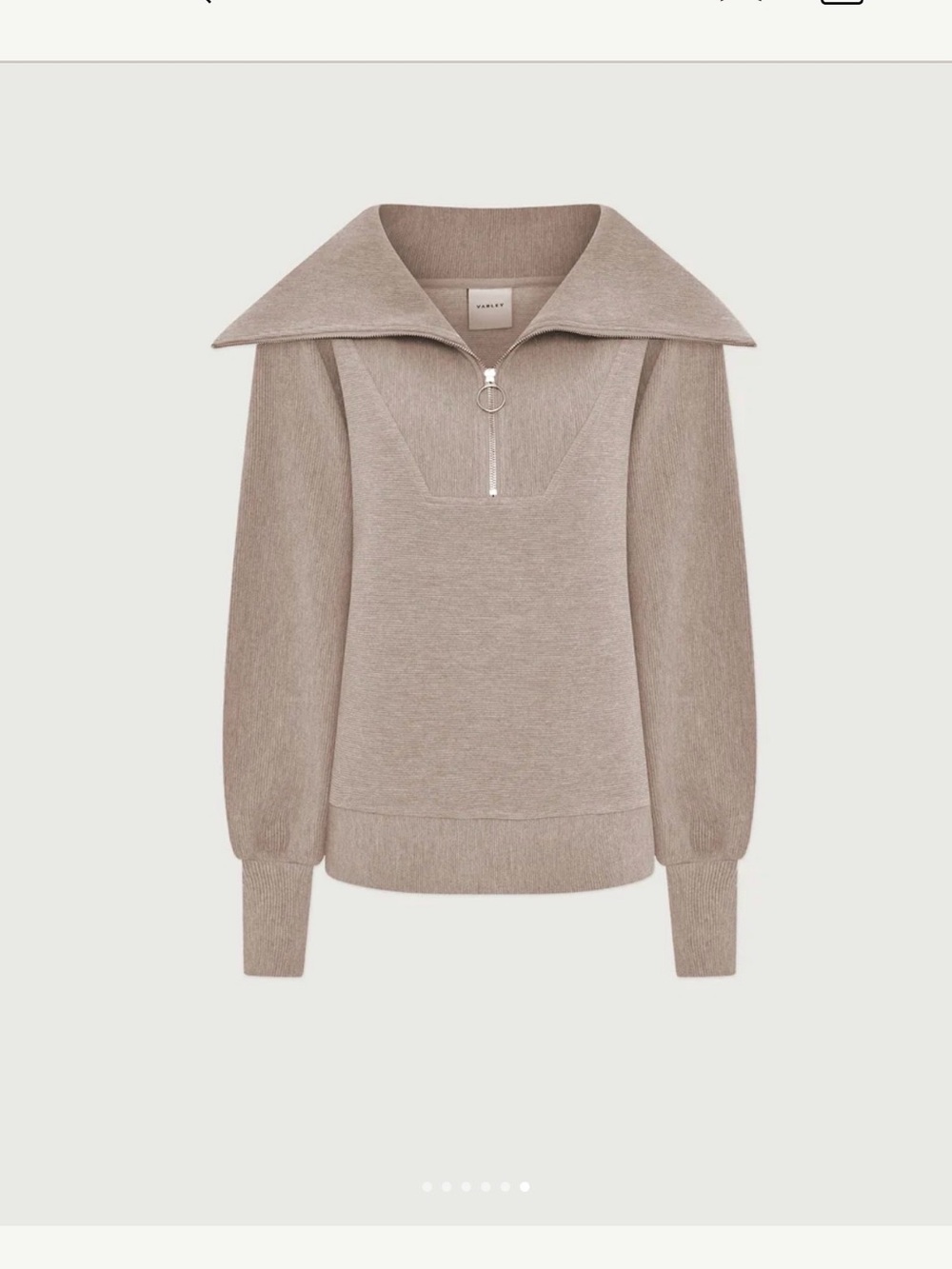 Varley Vine Half Zip Funnel Neck Pull Over